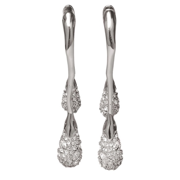 Alexis Bittar Jewelry - ALEXIS BITTAR • Solanales Crystal Front Back Double Drop Earrings - Silver